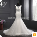 Heißer Verkaufs-eleganter Meerjungfrau-weißes Spitze-Hochzeits-Kleid-Sleeveless reizvolles Fischschwanz-Brautkleid